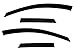Auto Ventshade [AVS] Outside Mount Ventvisor | 2010 - 2013 Mazda 3 (5 - Door Sport)- Smoke, 4 pc. | 94325
