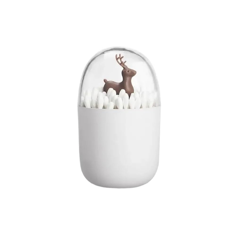 TIANSHENGQI Creative Toothpick Holder Plastic Cotton Swab With Cute Mini Cactus Trees Rabbit Table Accessories Home Decor(C)