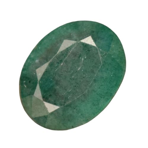 Émeraude naturelle ovale sans imperfection majeure pour bague et pendentif DIY