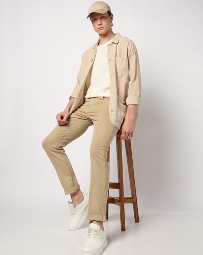 Image of Gap Men Skinny Fit Solid Print Mid Rise Lightlyly Washeded Jeans
