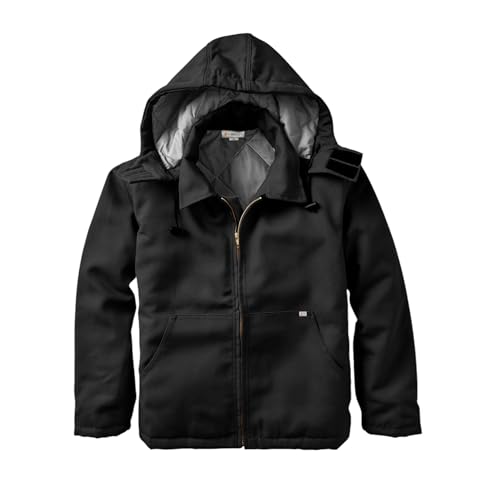 Rasco FR Men's Duck Hooded Jacket, Designed in the USA, Removable Hood, Front Pouch Pockets, CAT 3, NFPA 2112