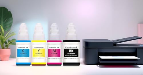 Image of ANG GI 790 Ink Refill for Canon PIXMA G1000, G1010, G1100, G2000, G2002, G2012, G2100, G3000, G3010, G3012, G3100 Printers Ink (Black, Yellow, Cyan, Magenta)