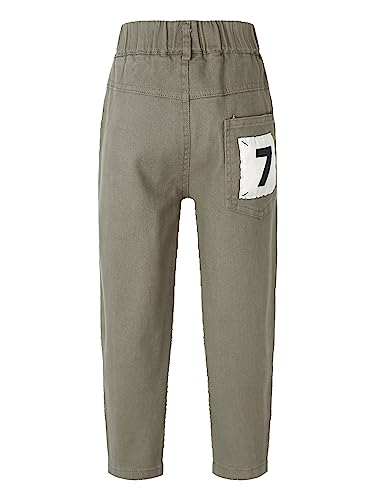 iiniim Boys' Pull On Slim Cargo Chino Pants Kids School Uniform Trousers2