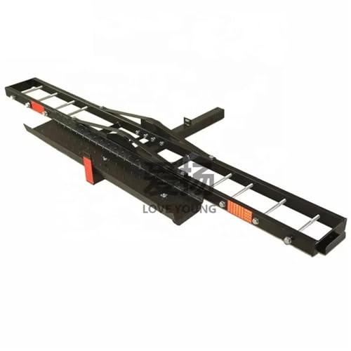 Porta motocicleta LoveYoung acero negro con soporte y rampa miniatura 3