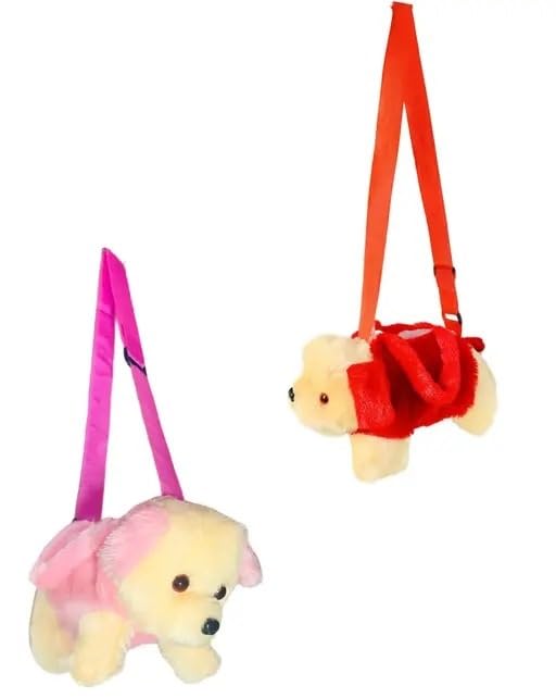 Red Doggy Stuffed Toy Bag for Girls – Cute Animal Character Backpack-image-34