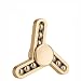 Posife Hand Finger Spinner Metal Tri-Fidget Toy Time Killer for ADD, ADHD, Anxiety, and Autism Adult Children (Golden)