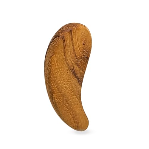 Teak Wood Gua Sha Facial Tool for Face, Arm and Body Massage, Ant...