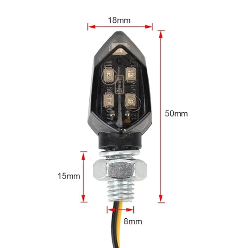 Clignotants LED moto multifonctions triple action étanches 12V