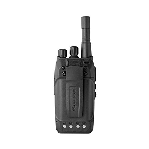 Midland Br200 2W 16 Channel Uhf Business Band Portable Two-Way Radio - Up To 250,000 Sq. Ft. Range Walkie Talkie, 142 Privacy Codes - Includes Bgc200 Gang Charger (6 Pack) - Black #TOP2