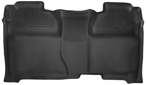 Husky Liners X-act Contour Floor Mats | Fits 2014-2018 Chevrolet Silverado & GMC Sierra 1500; 2015-2019 Silverado/Sierra 2500/3500 Crew Cab (Full Coverage) | 2nd Row, 1-pc Black - 53901