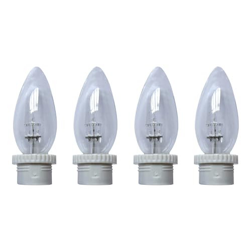 Image of Brite Star Tiffany Replacement Bulb - 4 Count Flameless Candles with Timer- Perfect for Home Decor, Warm White