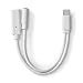 Produktbild Nedis USB-C Adapter - USB 2.0 - USB-C Stecker - USB-C Buchse / 3.5 mm Buchse - 0.10 m - Rund - Vernickelt - PVC - Weiss - Box