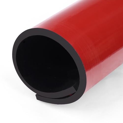 Image of WochiTV Adhesive Solid Rubber Sheet, 12 inch Wide x 1 /4 inch Thick x 11 inch Long Self Stick Black Neoprene Rubber Rolls Perfect for DIY Insulation Cushion Gasket, Sealing, Liner, Weather Striping