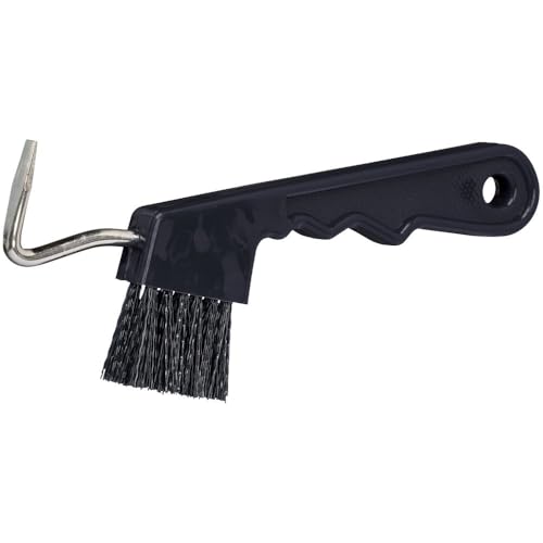 Tough 1 Easy Grip Hoof Pick Brush Combo Black