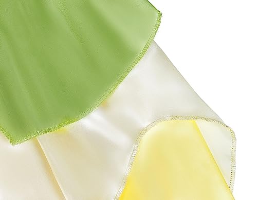 Cotrio Green Fairy Tale Fancy Dresses Girls Frog Princess Tiana Dress Toddler Kids Birthday Party Halloween Costume Outfits With Accessories Role Play Clothes Size 6 (5-6 Years, Green) #TOP5