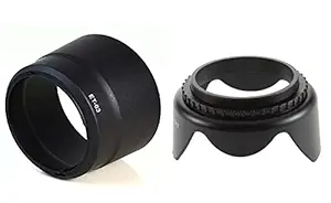 FND Hood for Camera Lens, Made ABS,58MM Flower Hood for Canon 18-55 & ET 63 Hood for 55-250 is STM