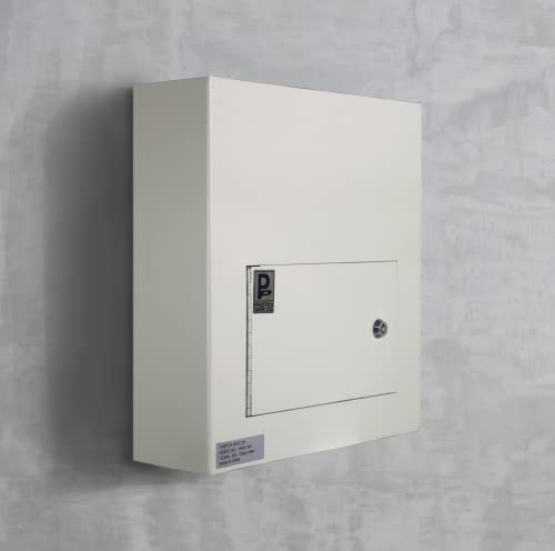 Protex Wdd-180 Through-The-Wall Locking Drop Box, For Key, Remotes, Cash, Checks And Envelopes, Metal Baffle, Pre-Drilled Mounting Holes, Double Steel Door,Adjustable Metal Frames #TOP3