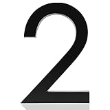 3 Inch Modern House Numbers, Black Self Adhesive House Number Mailbox Number Sticker, House Address Numbers for Outside, Door Numbers for Apartments Office Hotel Room, Mailbox Numbers for Outside (2)