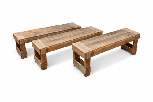 Genérico Banco DE Madera RECICLADA (90 cm x 30 cm x 43 cm)