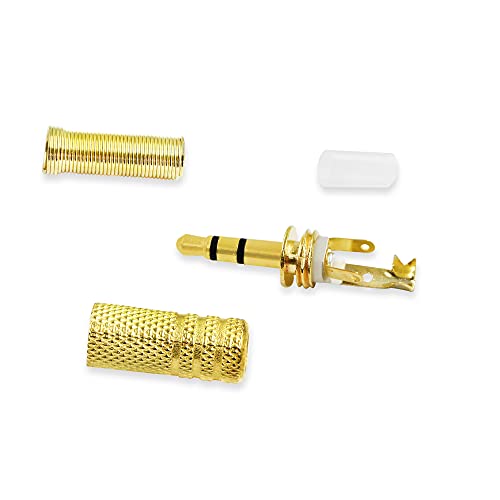 Repuesto Plug TRS Macho 3.5mm 3 polos con resorte 2 unidades miniatura 4