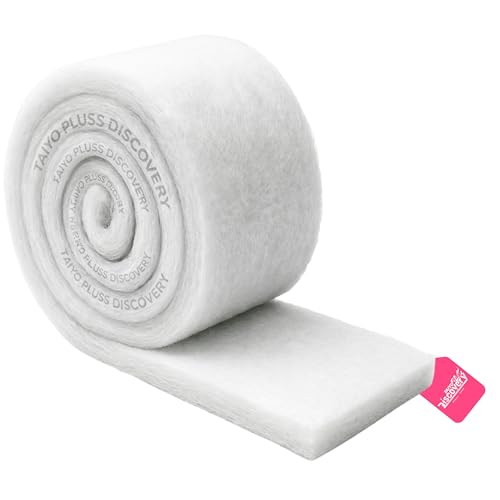 Image of Taiyo Pluss Discovery Biochemical White Filter Sponge Roll - 3 Feet (100 x 13.5 x 3 cm) (1 Pack) | Cut-to-Size Felt Filter Foam Cotton Media for Aquarium | Mechanical & Biological Filtration