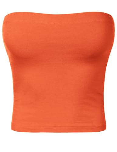 Image of Women's Shapewear Tube Tops Strapless Ruched Built-in Shelf Bra Casual