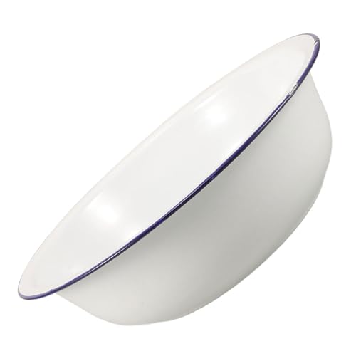 Bassine en émail pour soins des pieds et toilette dans la salle de bain