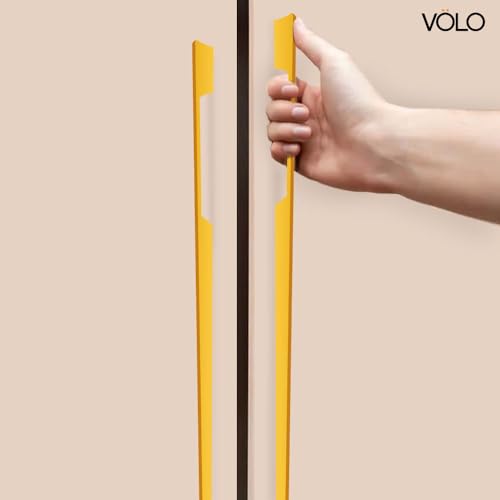 Image of VOLO Aluminium Wardrobe Handle - Elegant Pull Handle for Wardrobe Doors, Cabinet Doors, and Drawers in Kitchen, Office, and Bedroom (Pack of 2 Pieces) (SAC-40 Gold 36 Inch (900mm))