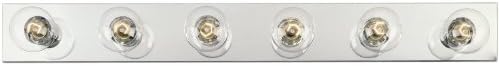 Westinghouse Lighting 6641400 Six-Light Interior Bath Bar, Chrome Finish
