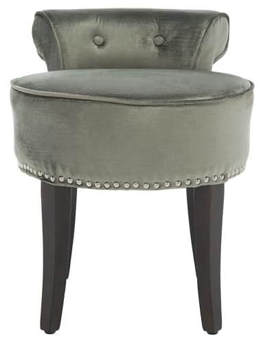Safavieh Home Collection Georgia Sage and Espresso Petite Vanity Stool