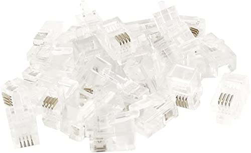 XYWHPGV Plastic Household 4P4C RJ9 Connectors Adapters for Telephone 30pcs Clear(e70d9 b751a a7842 8b9db 176b8 faa0c