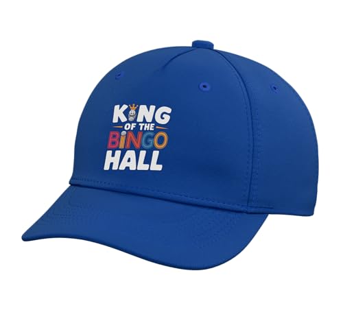 King of The Bingo Hall - Bingo Adjustable Printed Baseball Hat, Royal Blue