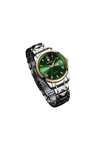 Montre étanche pour homme double calendrier au design Swiss Style intemporel
