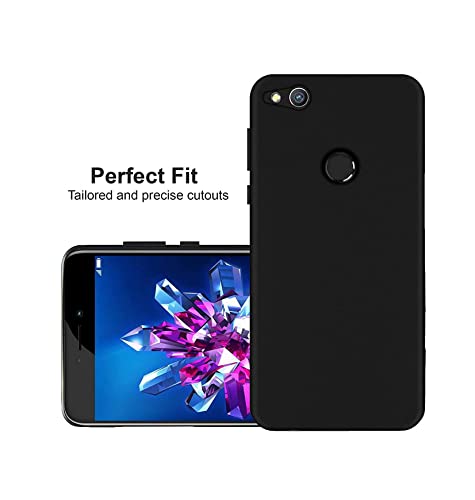 Image of Mobile Back Cover Case for Honor 8 Lite (Silicone Case|CameraProtection|Black SC1510)
