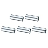 uxcell 5 Pcs Galvanized Steel Spacer 1/2' Bore x 3/4' OD x 2' Length, Unthreaded Standoff Bushing Plain Finish, Round Metal Spacer Fits M12 Screws Bolts