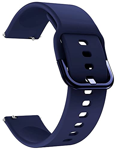 ProLook 22mm Band, Strap for Noise ColorFit Ultra, ColorFit Pro 3, NoiseFit Endure, ColorFit NAV, NoiseFit Evolve, NoiseFit Active, Soft Silicon with Metal Buckle Straps (C Navy Blue) (B09B5G8871) Amazon Price History, Amazon Price Tracker