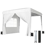 Outsunny 10 x 10 ft Pop Up Canopy Tent with Sidewalls, UPF50+ Outdoor Portable...