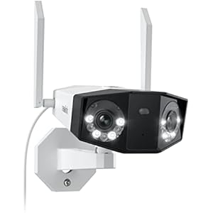 Reolink 4K Dual-Lens WLAN Überwachungskamera Aussen, 180° Ultra-Weitwinkel, Person-/Fahrzeug-/Haustier-Erkennung, 2,4/5 GHz Wi-Fi 6, Farbnachtsicht, 2-Wege-Audio, Duo 2 WiFi Duo 2 WiFi-8MP