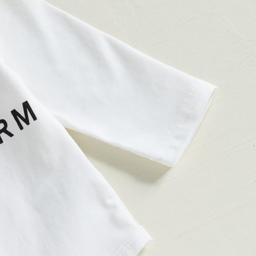 Lamuusaa Newborn Baby Boy St. Patricks Day Outfit Little Lucky Charm Romper Shamrock Long Pants Hat 3Pcs Clothes Set3