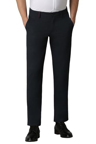 Image of Louis Philippe Men's Slim Fit Mid Rise Pants