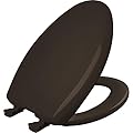 Bemis Classic Colors Slow Close Toilet Seat, Easy Clean Hinges and Durable Plastic Seat, Made in USA, Elongated, Espresso Brown