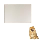Auty IZUMIYA 犬用トイレトレー シリコン製 ズレ防止 床保護 食事マット フチ有 (クリーム, 40cm×60cm)