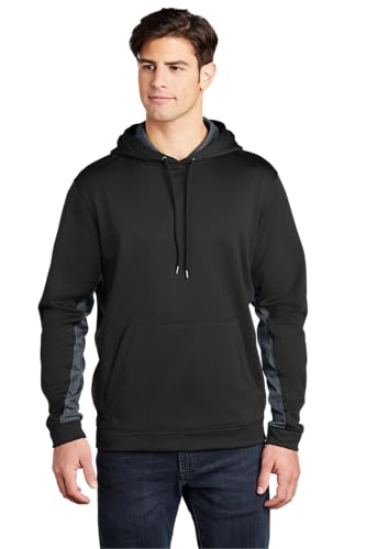 SPORT-TEK Unisex Sport-Wick CamoHex Fleece Colorblock Hooded Pullover