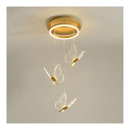 COSRUB Lámpara colgante LED de mariposa, regulable, for habitación infantil, altura ajustable, for sala de estar, dormitorio y mesita de noche.