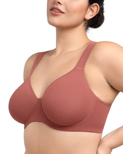 Image of HSIA Bras for Women Minimizer Full Coverage, Plus Size T Shirt Unlined Underwire Smooth Bra, Seamless Cups Joan Ultimate Soft