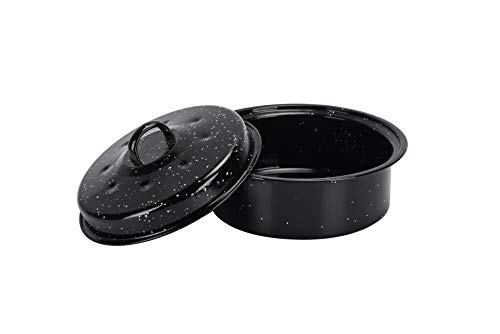 Enamory 3-Qt Black Covered Round Roaster Pan #TOP4