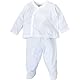BABIDU Uni Baby Conjunto para Bebé Niño Con Camiseta Cruzada de Manga Larga Y Polaina Lisa Set, Himmelblau, 0 Monate
