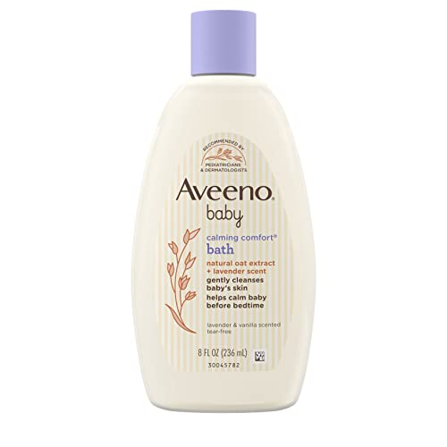 Image of Aveeno Baby Calming Comfort Bath & Body Wash with Relaxing Lavender & Vanilla Scents & Natural Oat Extract, Tear-Free Formula, Paraben-, Phthalate- & Soap-Free, 8 fl. oz