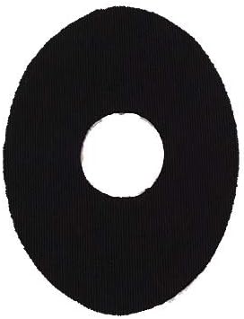 Medical Adhesive Oval Patch Black- 1"x1" Hole 20 Pack
