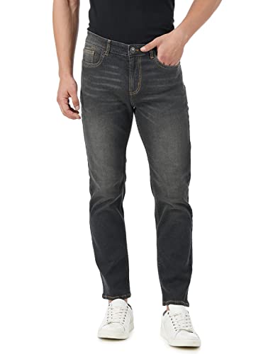Image of INKD Men's Stretchable Regular Fit Contrast Stitch Jeans